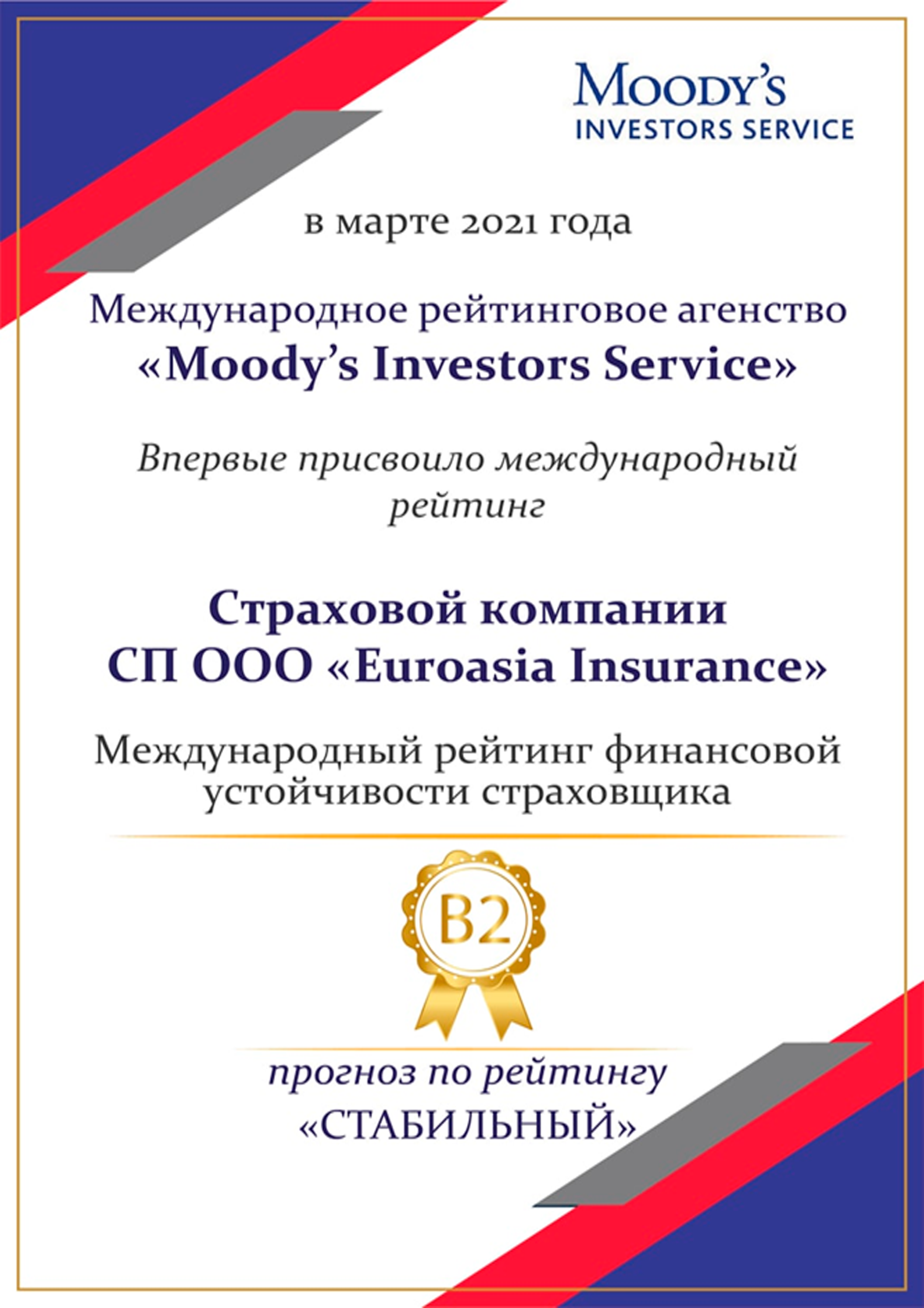 Международное рейтинговое агентство «Moody’s Investors Service»