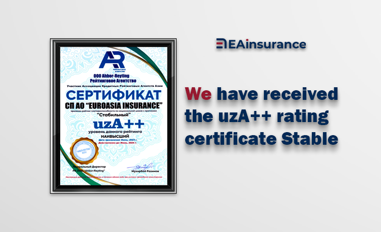 We have received the uzA++ rating certificate Stable